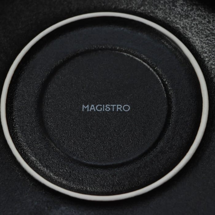 картинка Чайная пара фарфоровая Magistro Carbon, 2 предмета: чашка 250 мл, блюдце d=16,4 см, чёрный, 9395353 от магазина АСЯ