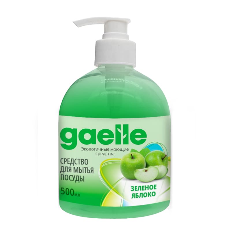 картинка Концентрированное средство для мытья посуды гель Gaelle Зеленое яблоко 0,5 л. от магазина АСЯ