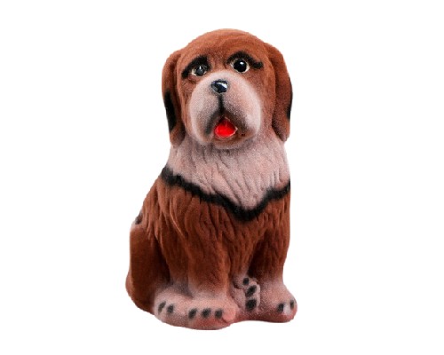 картинка Копилка "Собака Бетховен" 18 см, коричневый цвет, флок от магазина АСЯ