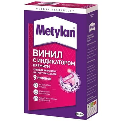 картинка Клей обойный Metylan Винил Премиум с индикатором 300 г от магазина АСЯ