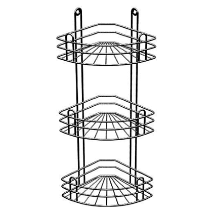 картинка Полка для ванной угловая 3-х ярусная 9005 от магазина АСЯ