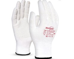 картинка Перчатки нейлоновые с ПВХ Микрон Manipula Specialist белые, арт. TNG-27 от магазина АСЯ