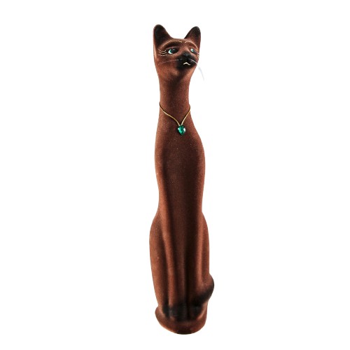 картинка Копилка "Кошка Лана", коричневая, флок, 52 см, 974053 от магазина АСЯ