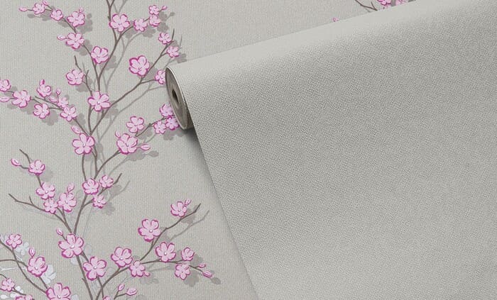 картинка Обои Sakura 38497-15 1,06х10 м серый, виниловые на флизелиновой основе от магазина АСЯ
