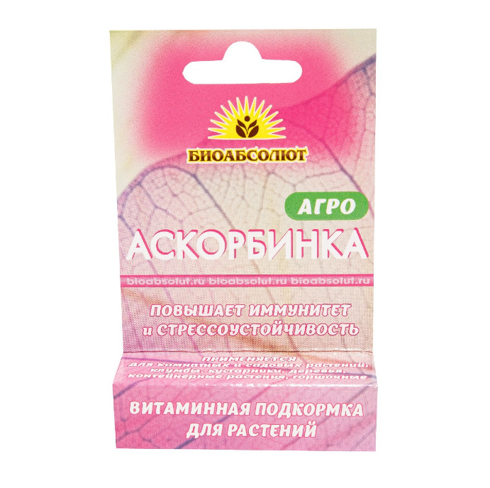 картинка АГРО АСКОРБИНКА (Витамин С) витаминная подкормка для растений 5г от магазина АСЯ