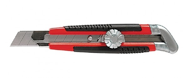 картинка Нож выдвижное лезвие, металлическая направляющая, винтовой фиксатор лезвия MATRIX 18 мм 78914 от магазина АСЯ