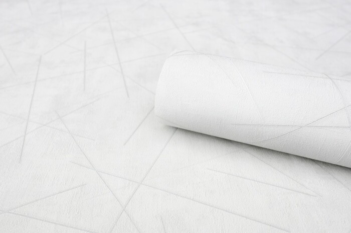 картинка Обои 60623-01 Штрихи 1,06х10 м белый, виниловые на флизелиновой основе от магазина АСЯ