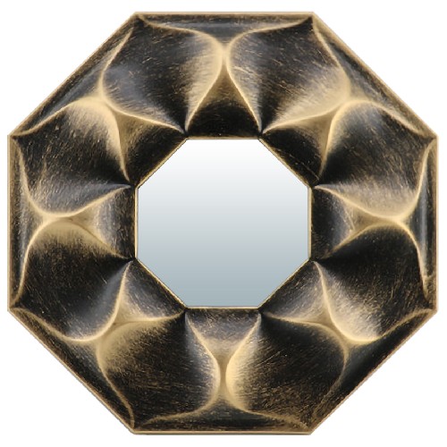 картинка Декоративное зеркало QWERTY Руан, бронза, диаметр 10 см 74043 от магазина АСЯ