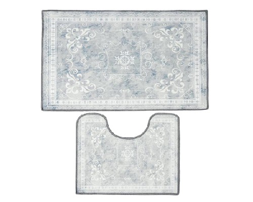 картинка Набор ковриков 2 шт ,  для ванной и туалета 50×78 см, 40×50 см «Руфаро» от магазина АСЯ