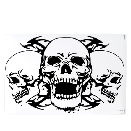 картинка Наклейка пластик интерьерная чёрная "Поющие скелеты" 40х57 см от магазина АСЯ