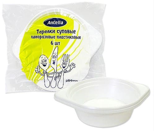 картинка Тарелка Antella суповая глубокая 6шт, пластик от магазина АСЯ