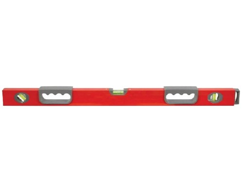 картинка Уровень Бизон (3 глазка, красный корпус, магнитная полоса, ручки) 600 мм FIT IT 18142 от магазина АСЯ