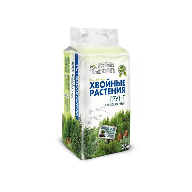 картинка Грунт 25л Робин Грин д/хвойных растений прессованный от магазина АСЯ