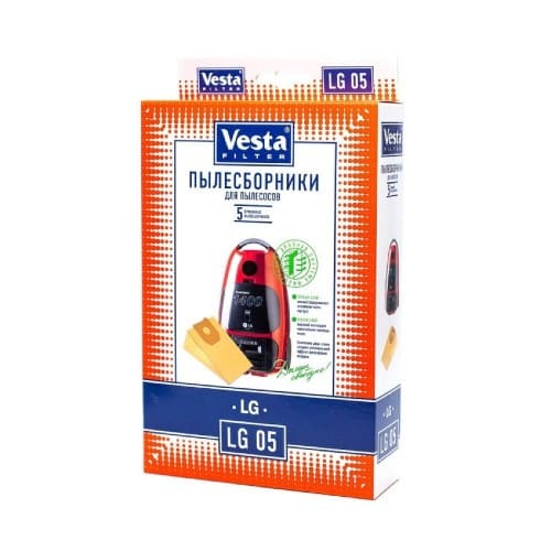 картинка Мешки-пылесборники бумажные Vesta filter LG 05 для пылесосов LG, 5 шт от магазина АСЯ