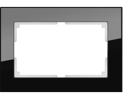 картинка Рамка Werkel для двойной розетки черный WL01-Frame-01-DBL от магазина АСЯ