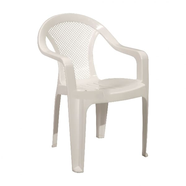 картинка Кресло белое Румба пластиковое от магазина АСЯ