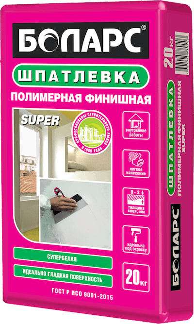 картинка Шпатлевка полимерная Боларс финишная супер 20кг от магазина АСЯ