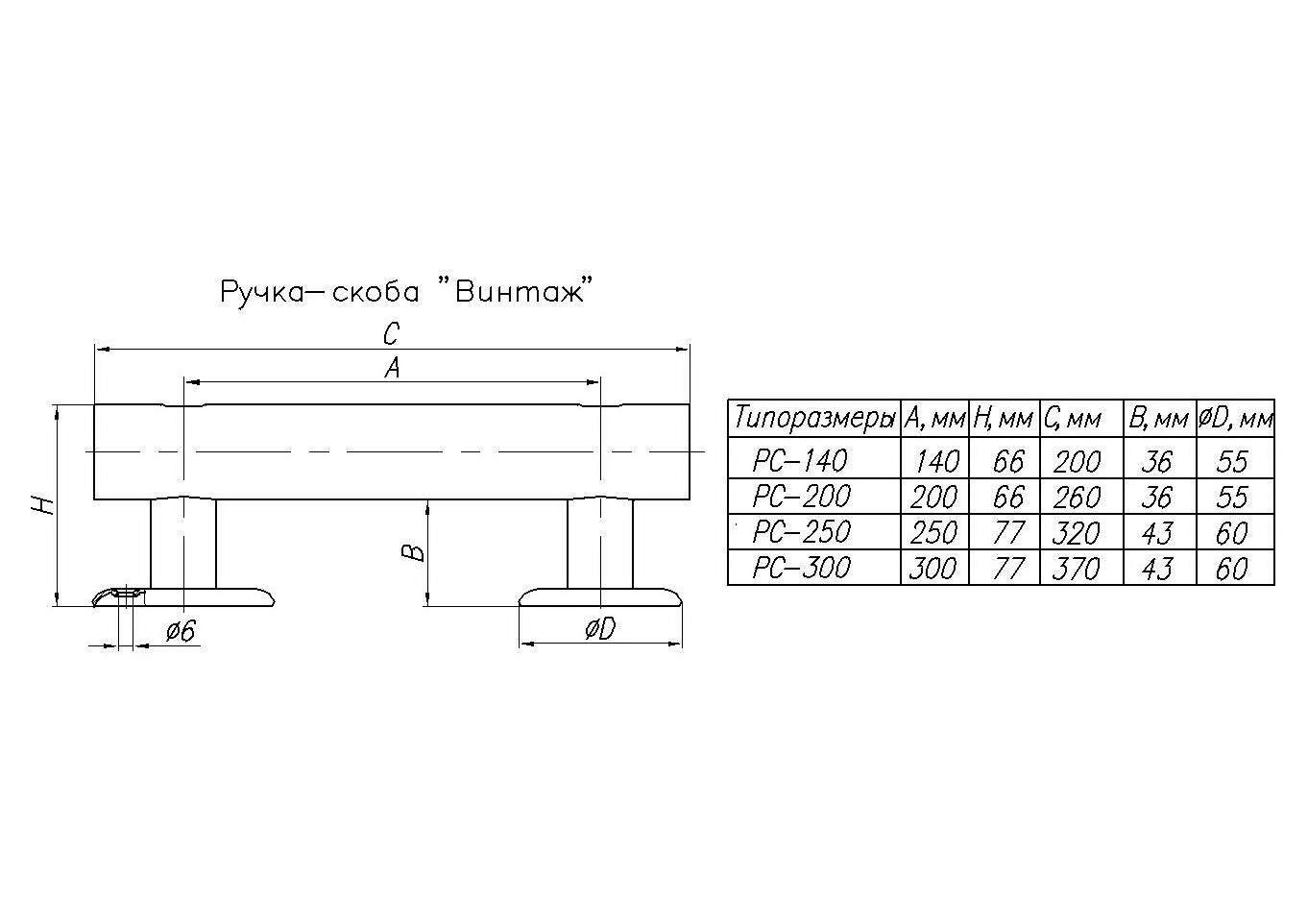 картинка Ручка-скоба "Винтаж" НОЭЗ РС140-SL оксид от магазина АСЯ