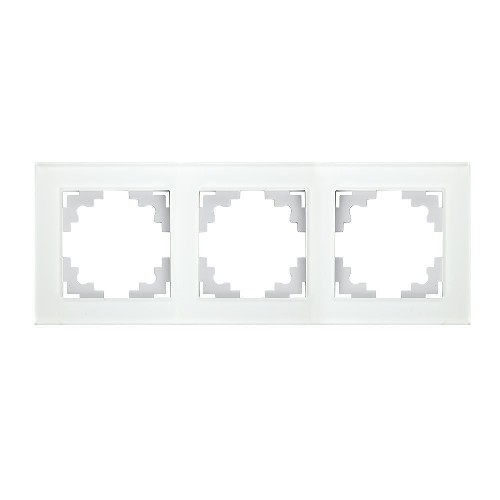 картинка Рамка горизонтальная 3-местная,STEKKER, GFR00-7003-01, серия Катрин, белый 39256 от магазина АСЯ