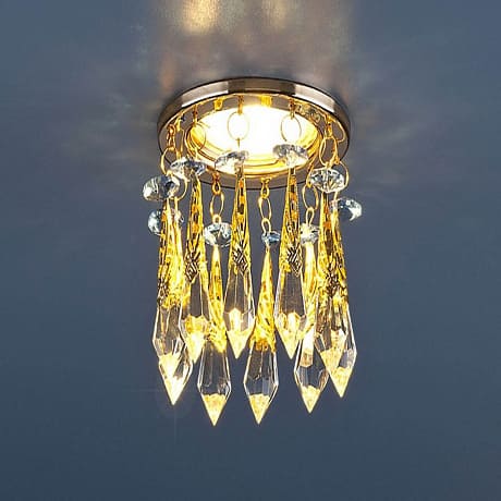 картинка Светильник точечный 2021 MR16 золото/прозрачный/голубой от магазина АСЯ