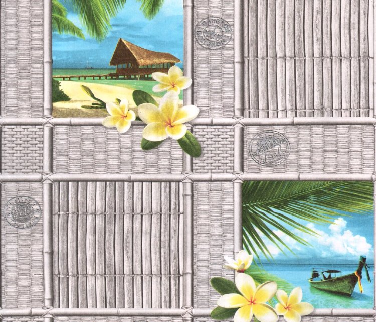 картинка Обои Бали 420003-21 0,53х10 м серый, бумажные, моющиеся от магазина АСЯ