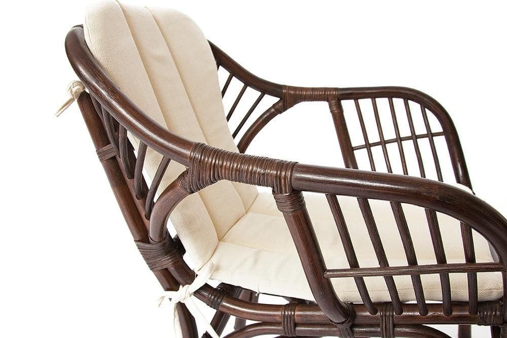 картинка Комплект для отдыха Sonoma (стол круглый (со стеклом)+2 кресла+диван), цвет: walnut (грецкий орех) от магазина АСЯ