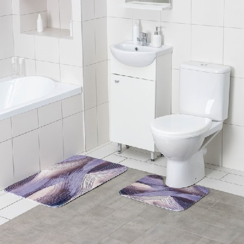 картинка Набор ковриков 50×80, 40×50 см для ванной и туалета Доляна «Саванна», 2 шт, 6847545 от магазина АСЯ