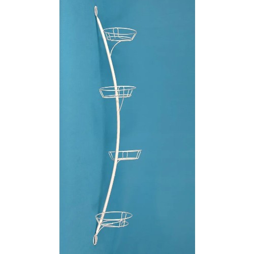 картинка Подставка настенная Дуга вертикальная на 4 цветка белая от магазина АСЯ