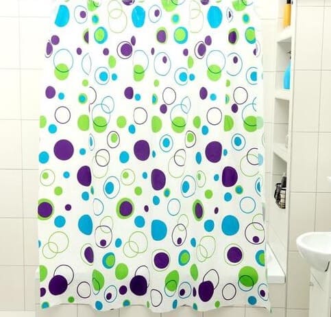 картинка Штора для ванной комнаты «Круги», 180×180 см, PEVA, 605962 от магазина АСЯ