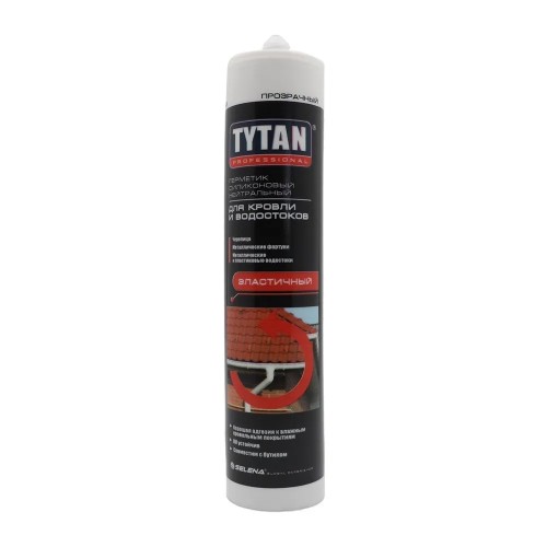 картинка Герметик силиконовый для кровли и водостоков Tytan Professional нейтральный прозрачный 310 мл от магазина АСЯ