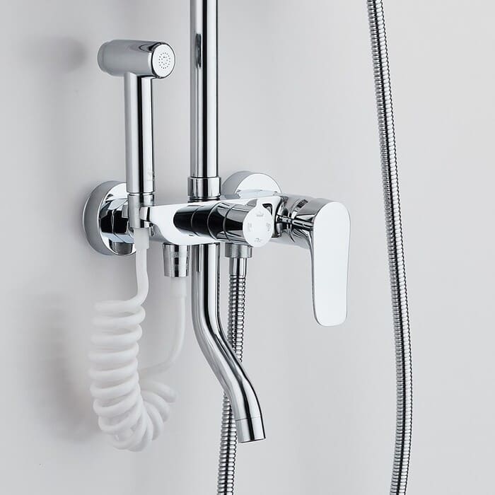 картинка Душевая система со смесителем, тропическим , гигиеническим душем stOMEGA 7702 от магазина АСЯ