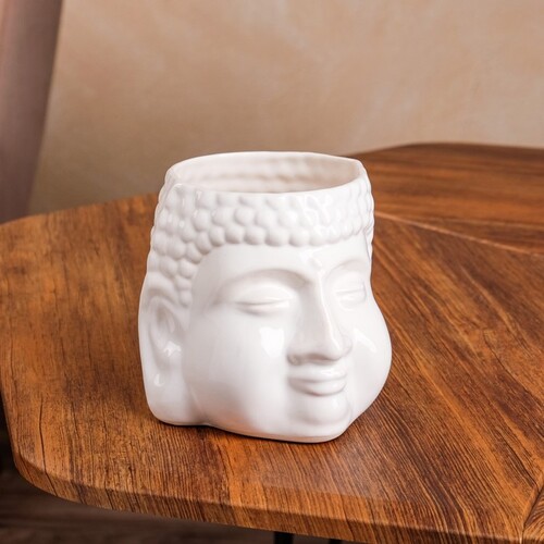 картинка Кашпо "Будда" белое керамика 1.3 л, 5146856 от магазина АСЯ