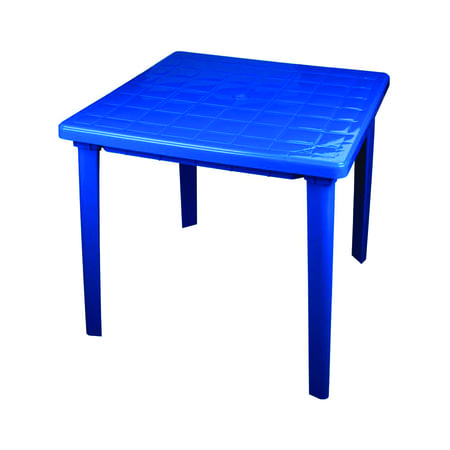 картинка Стол квадратный синий 900х900 пластиковый от магазина АСЯ