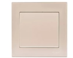 картинка Выключатель Lezard RAIN одноклавишный жемчужно-белый металлик 703-3030-100 от магазина АСЯ