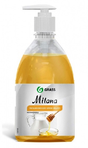 картинка Жидкое крем-мыло Grass "Milana" молоко и мед с дозатором 500 мл  от магазина АСЯ