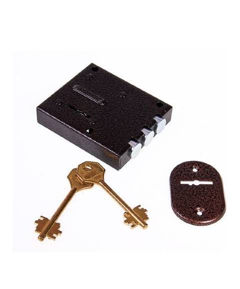 картинка ЗАМОК НАКЛАДНОЙ БИФ 0025 (2 латунных ключа) от магазина АСЯ