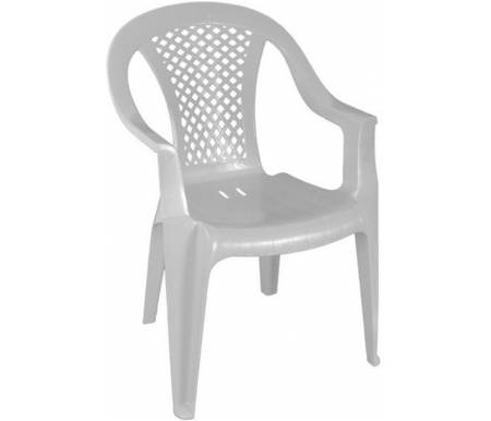 картинка Кресло белое Фабио пластиковое от магазина АСЯ