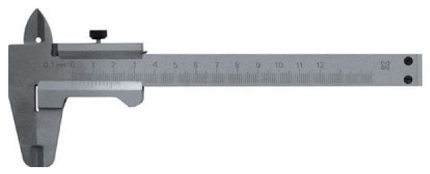 картинка Штангенциркуль металлический 125 мм/0.1 мм РОС 19825 от магазина АСЯ