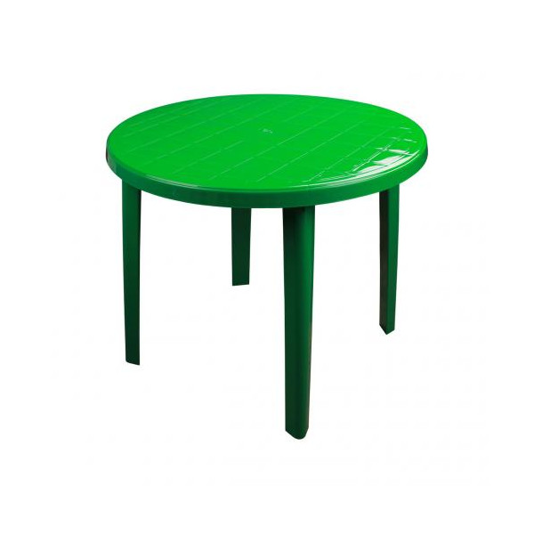 картинка Стол круглый зеленый диаметр 900мм пластиковый от магазина АСЯ