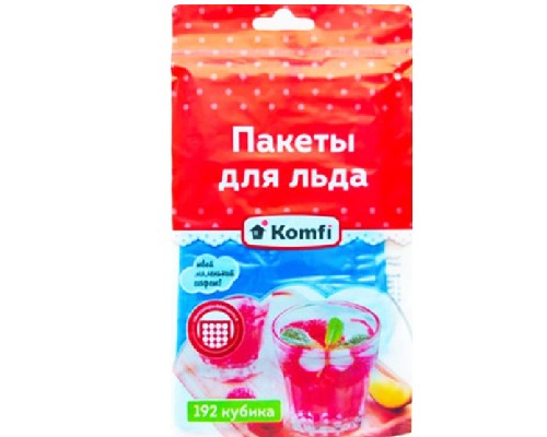 картинка Пакеты для льда Komfi 192 кубика, самозатягивающийся от магазина АСЯ