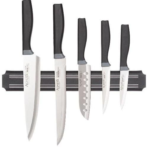 картинка Набор ножей 6 предметов с магнитным держателем AGNESS 911-043 от магазина АСЯ